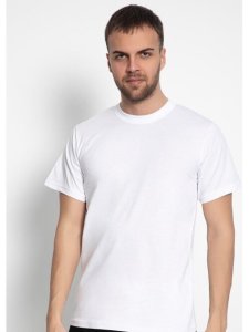 Tricou Barbat Slim Din Bumbac Suprem Alb