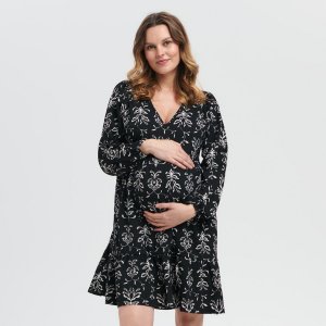 Rochie mini cu model MAMĂ - Negru