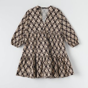 Rochie mini babydoll - Negru