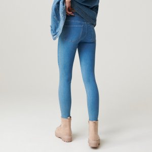 Blugi skinny mid waist - Albastru