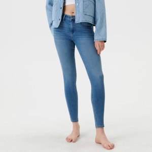Blugi skinny cu talie medie - Albastru