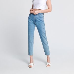 Blugi mom high waist - Albastru