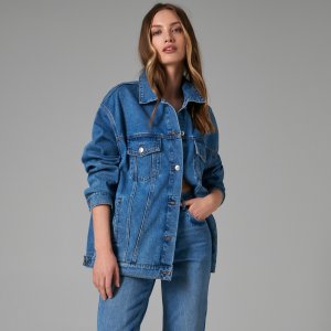 Geacă din denim, oversized - Albastru