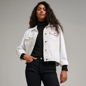 Geacă din denim - Alb