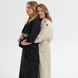 Trenci cu cordon - Negru