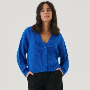 Cardigan din jerseu - Albastru