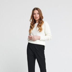 Pulover cu model decorativ - Ivory