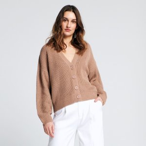 Cardigan din jerseu - Bej