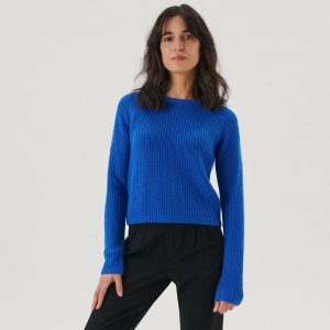 Pulover cu model decorativ - Albastru