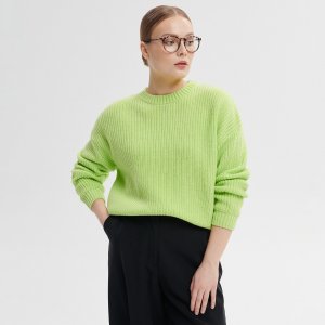 Pulover din jerseu moale - Verde