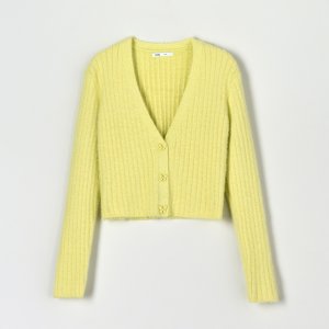 Cardigan din jerseu - Galben
