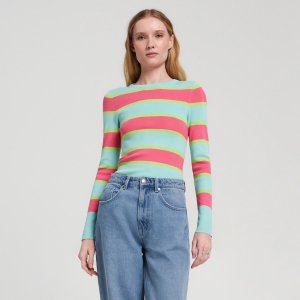 Pulover în dungi - Oranj