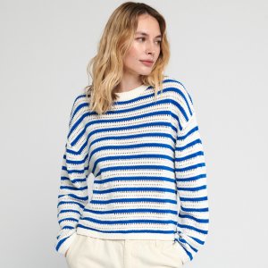 Pulover cu model decorativ - Albastru