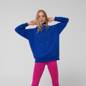 Hanorac cu buzunar marsupiu - Albastru