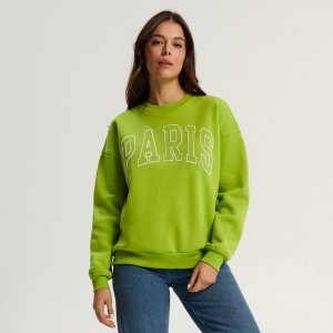 Bluză sport cu inscripție - Verde