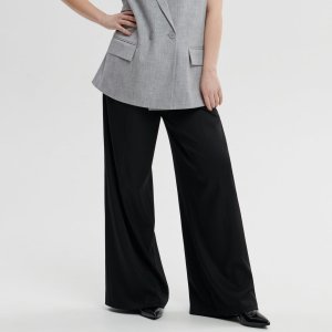 Pantaloni wide leg - Negru