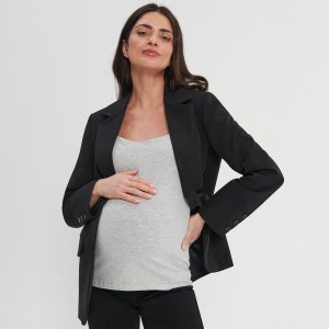 Top cu bretele subțiri MAMĂ - Gri deschis