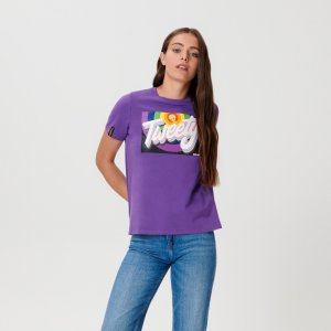 Tricou Looney Tunes cu imprimeu - Violet