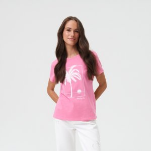 Tricou cu imprimeu - Roz