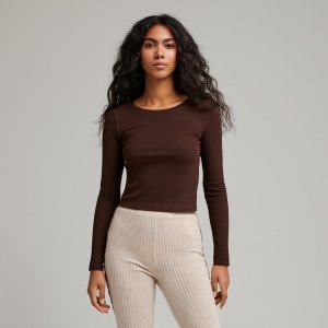 Tricou cu mânecă lungă - Maro