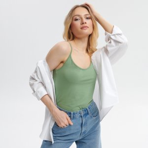 Top cu bretele subțiri - Verde