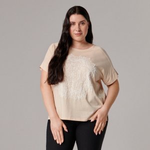 Tricou din bumbac - Ivory