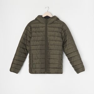 Geacă matlasată cu glugă - Kaki