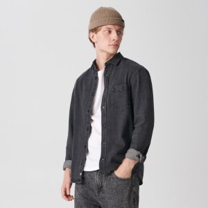 Cămașă regular fit, din denim - Gri