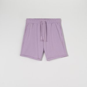 Pantaloni scurți cu șnur decorativ - Violet