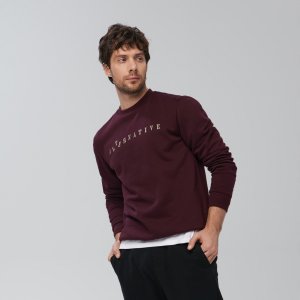 Bluză sport cu imprimeu - Bordo