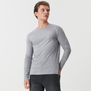 Tricou cu mânecă lungă - Gri deschis