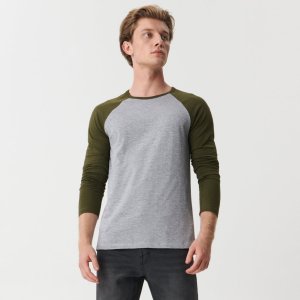 Tricou cu mânecă lungă - Gri deschis