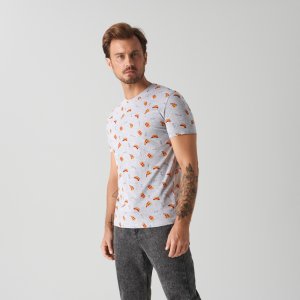 Tricou cu imprimeu - Gri deschis