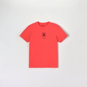 Tricou cu mânecă lungă și imprimeu - Oranj