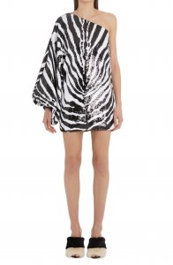 Zebra Sequin Mini Dress