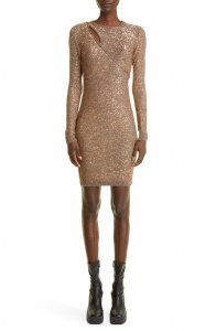 Cutout Sequin Body-Con Knit Minidress