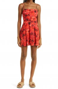 Glinda Floral Print Spaghetti Strap Minidress