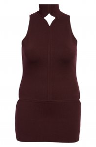 Diamond Cutout Milano Stitch Sweater Minidress