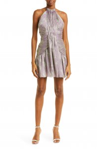 Leina Stripe Halter Minidress