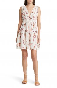 Victoria Ruffle Ruched Linen Dress