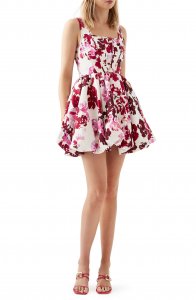 Suzette Floral Linen Blend Minidress