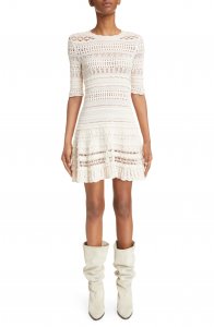 Fauve-Ge Open Stitch Minidress