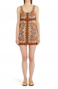 Bandana Print Knit Tank Minidress