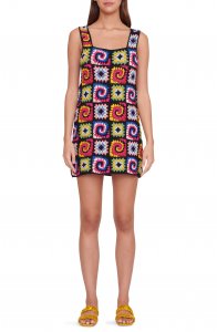 Psychedelic Crochet Minidress
