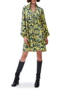 Romi Scarf Neck Long Sleeve Minidress