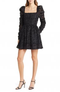 Alister Floral Lace Long Sleeve Babydoll Minidress