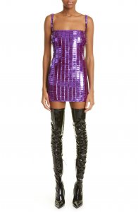 Rue Embellished Square Neck Minidress