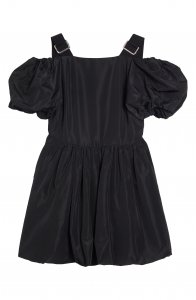 Puff Sleeve Slider Strap Minidress