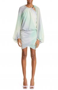 Karen Pixel Print Georgette Minidress