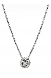 Petite Infinity Pendant Necklace in 18K Yellow Gold with Diamonds